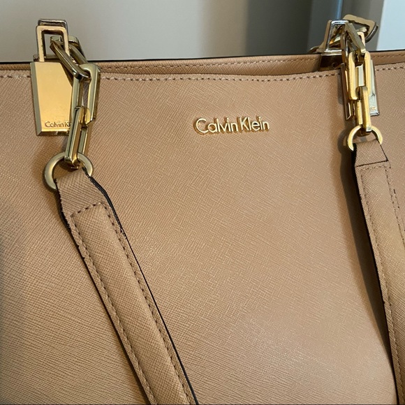Calvin Klein Tan Satchel Purse - Picture 2 of 4